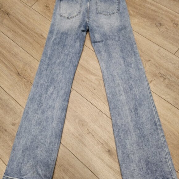 Freckled Poppy x Risen Bootcut Jeans- Women's 11/30 Patch Pocket Stretch Boho - Picture 11 of 13